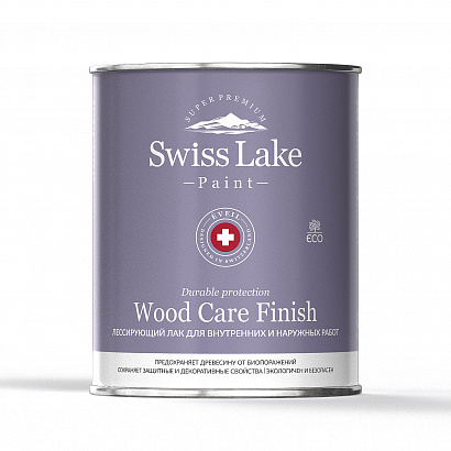 Лессирующий лак для внутренних и наружных работ Swiss Lake Wood Care Finish