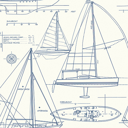 Бумажные обои Yacht Club KT Exsclusive YC61322