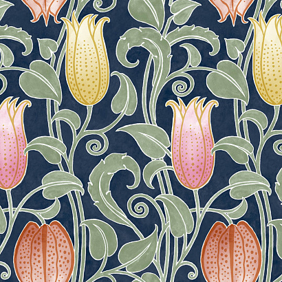 Флизелиновые обои Ronald Redding Arts and Crafts York Wallcoverings AC9203
