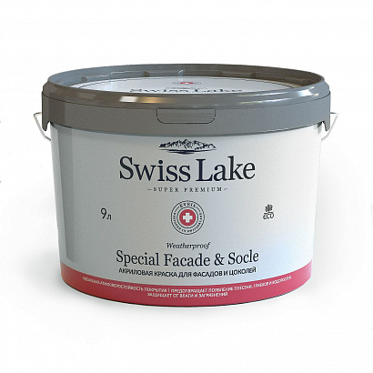 Акриловая краска для фасадов и цоколей Swiss Lake Special Faсade & Socle