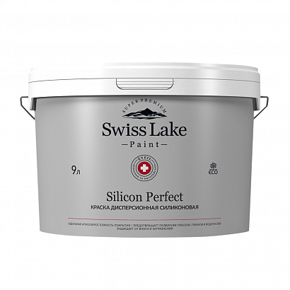 Краска дисперсионная силиконовая для фасадов и интерьеров Swiss Lake Silicon Perfect